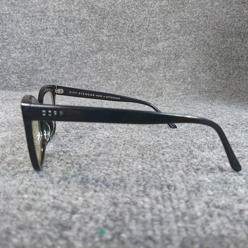 Diff Eyewear Eyeglass Frames Winston Women Black Cat Eye 52 18 143 BK-BB128
